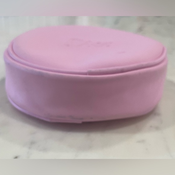 Dior Round Cosmetic Perfume Makeup Bag Pouch Pink Jewelry Travel Case Bag 5” W - Picture 3 of 13